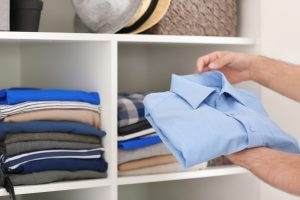 organize your closet by storing like items together